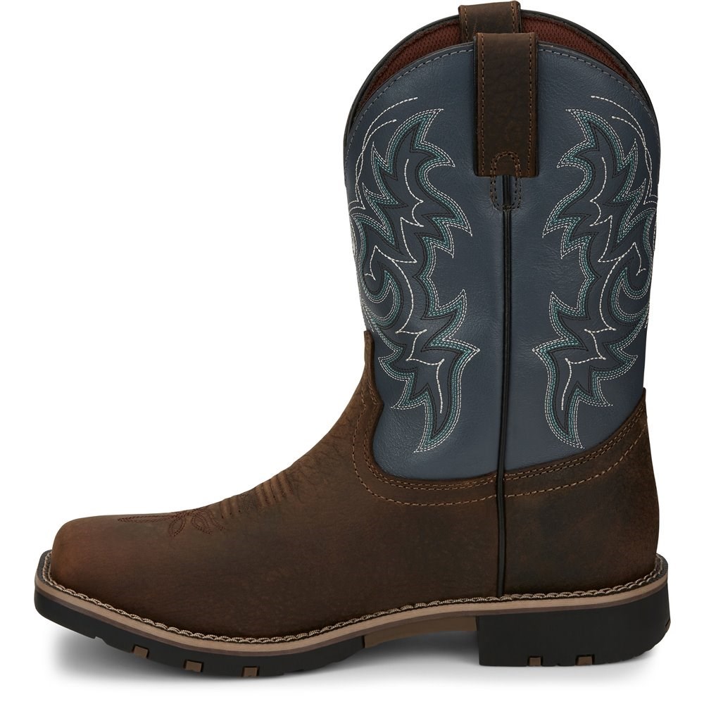 Justin Fireman Men's Cowboy Boots Brown | ILDRGZ-970