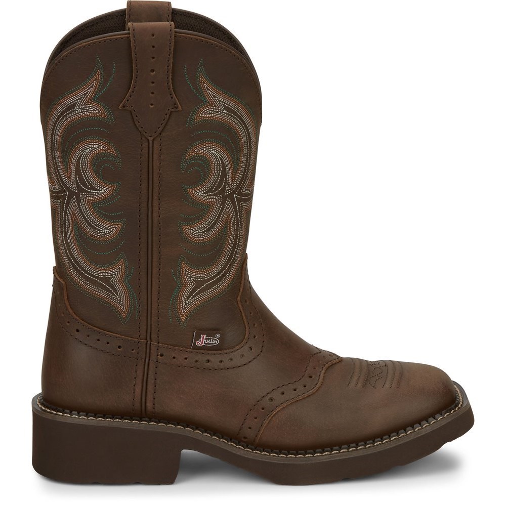 Justin Inji Women's Cowboy Boots Brown | HQWJZA-964