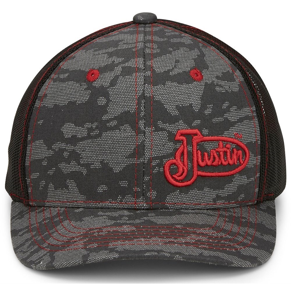 Justin Ironwood Men's Cap Grey Camo | DGWXUK-674