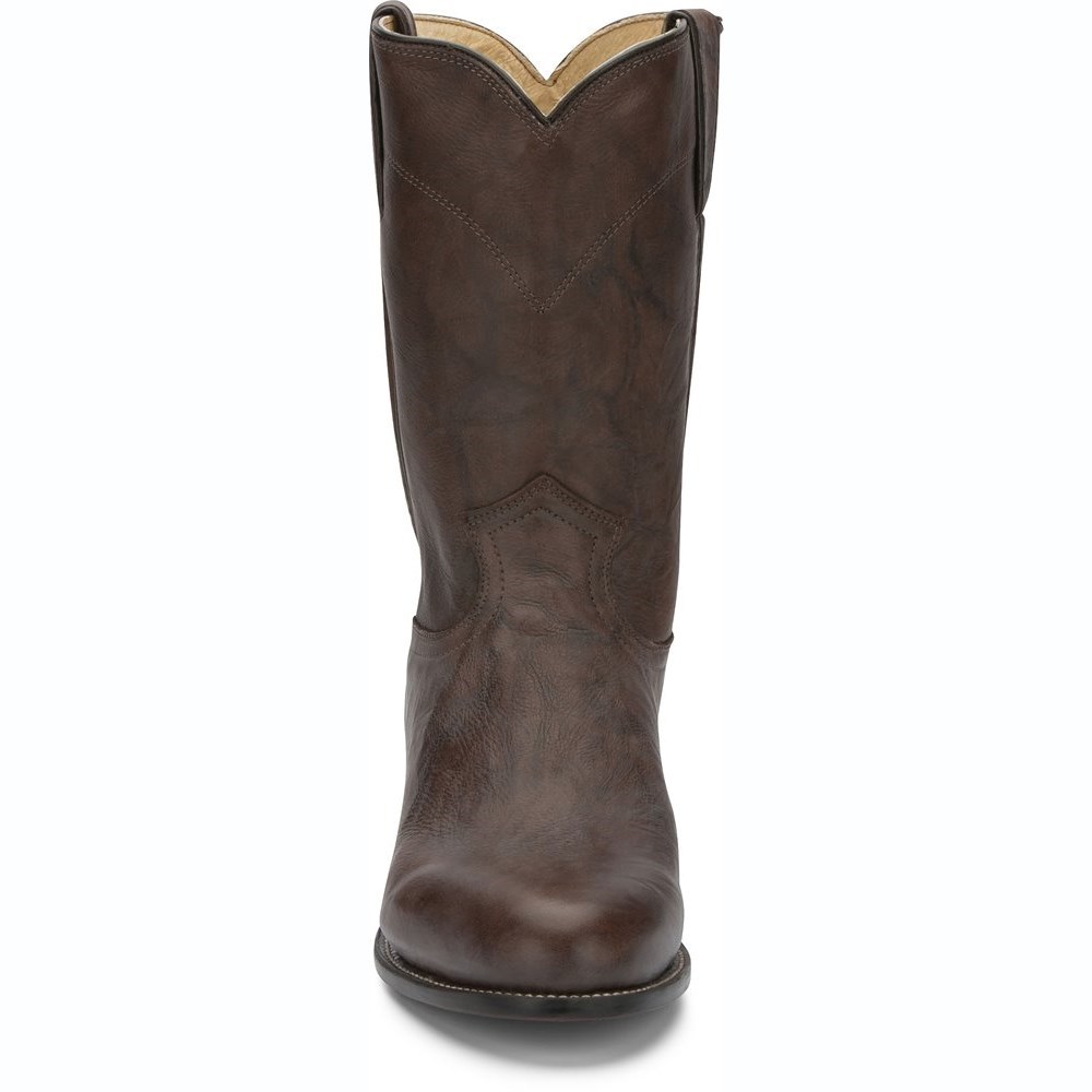 Justin Jackson Men's Cowboy Boots Dark Brown | JUGHYR-057