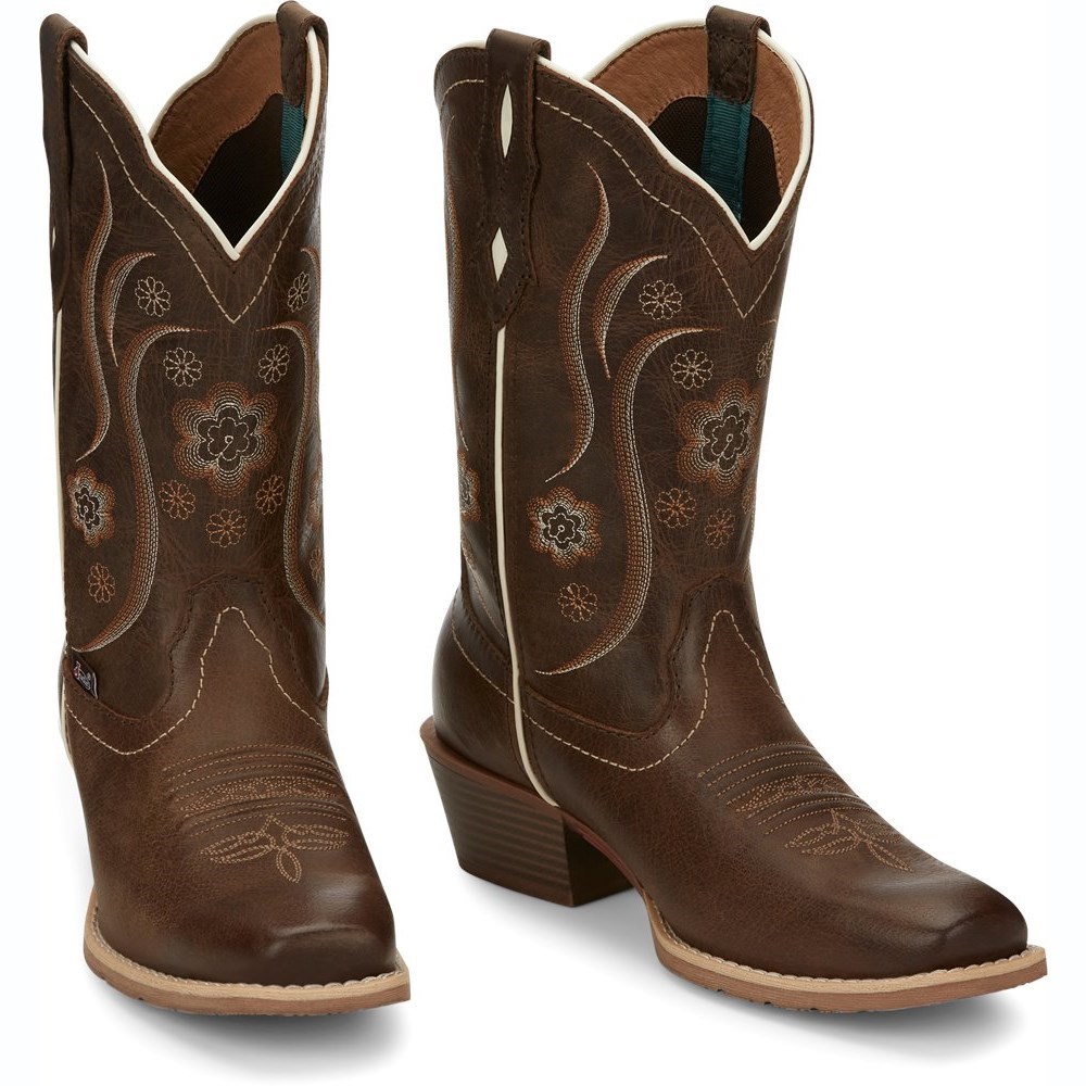 Justin Jessa Women\'s Cowboy Boots Brown | PVHUQF-352