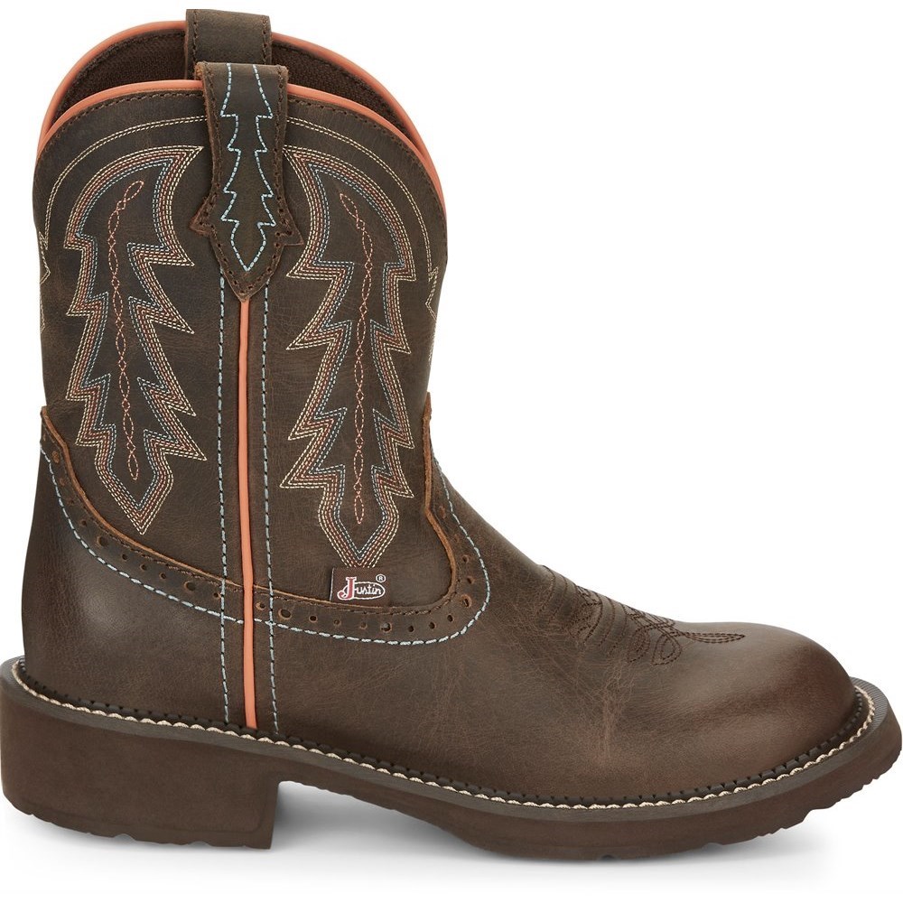 Justin Lyla Women's Cowboy Boots Brown | HGNKML-374