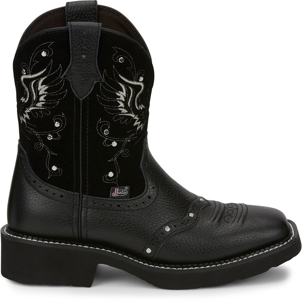 Justin Mandra Women's Cowboy Boots Black | MOFDWS-075