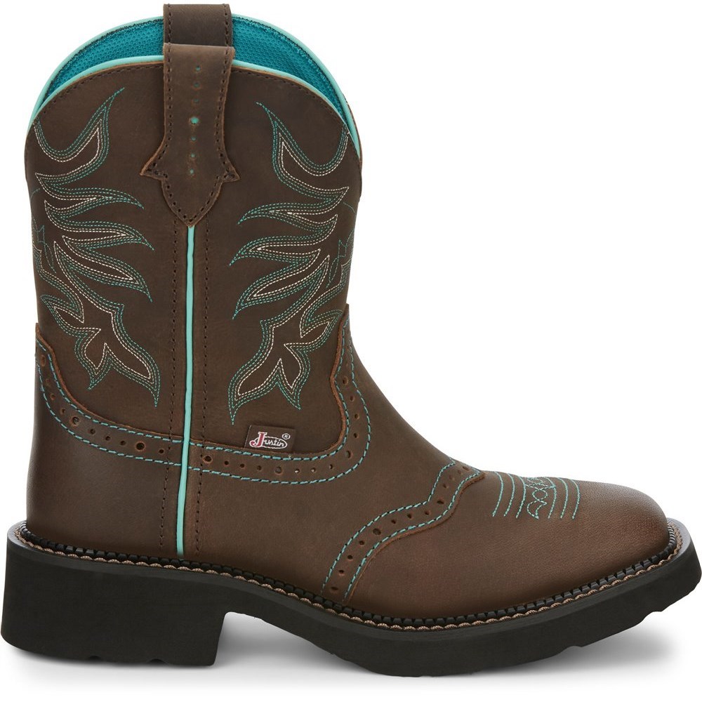 Justin Mandra Women's Cowboy Boots Chocolate | HVECKB-463