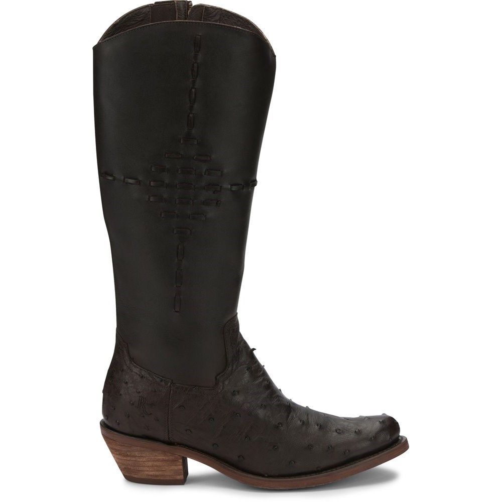 Justin Mcalester Full Quill Women's Cowboy Boots Brown | KIHGPL-685