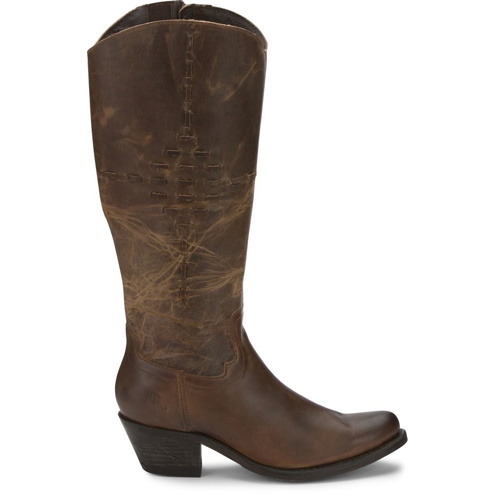 Justin Mcalester Women's Cowboy Boots Brown | SDIAXU-697