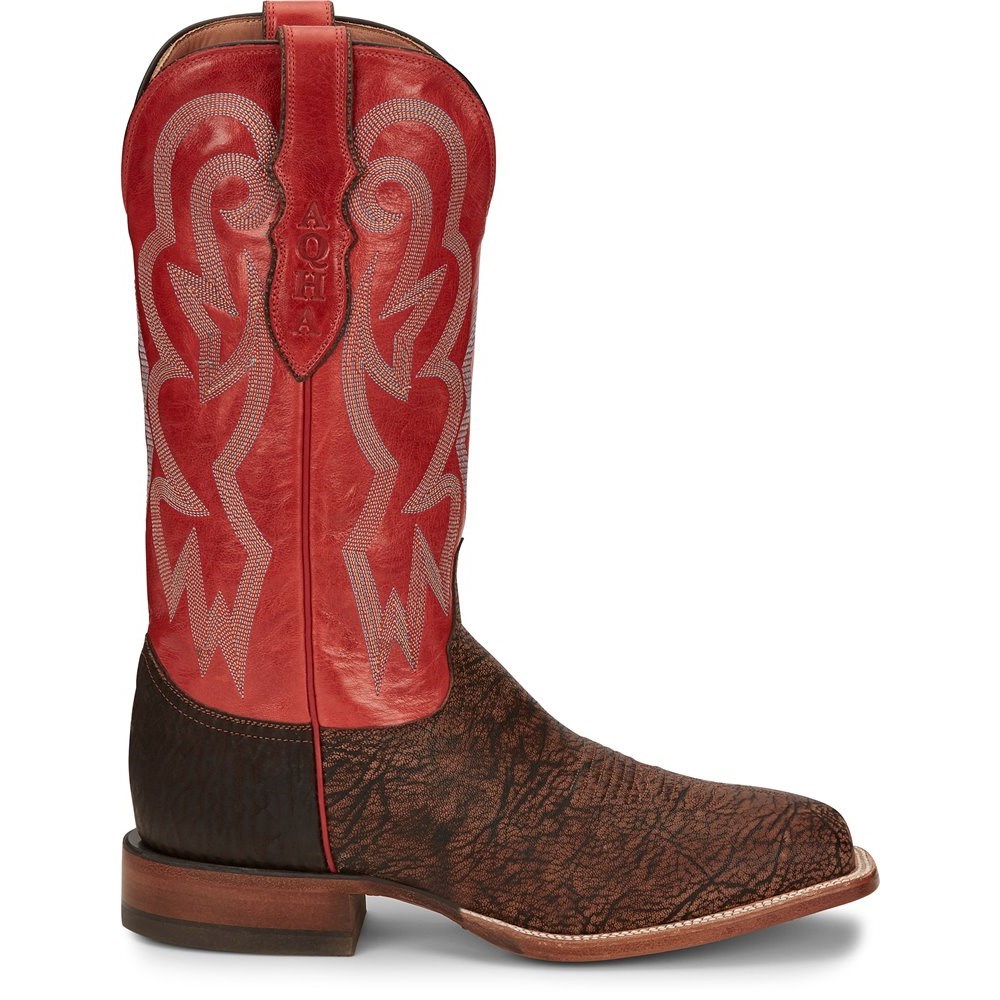 Justin Mingus Men's Cowboy Boots Brown | RXNBDW-564