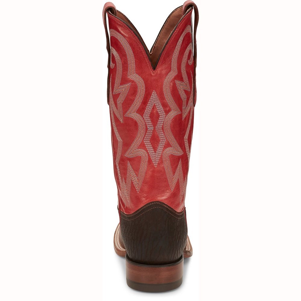 Justin Mingus Men's Cowboy Boots Brown | RXNBDW-564