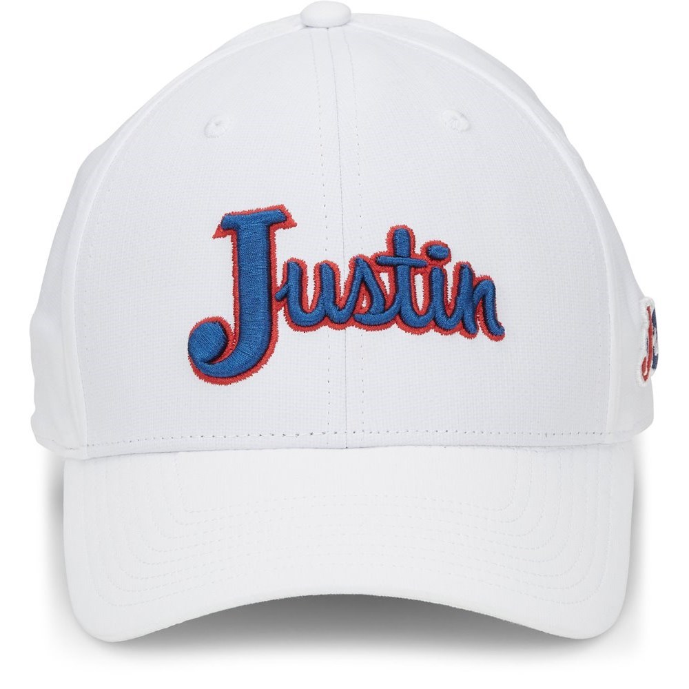 Justin Oakdale Men's Cap White | WAMPJC-746