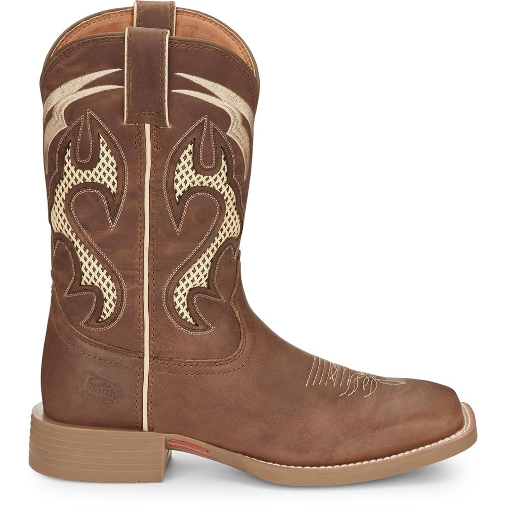 Justin Octane Men's Cowboy Boots Brown | RZHPCU-869