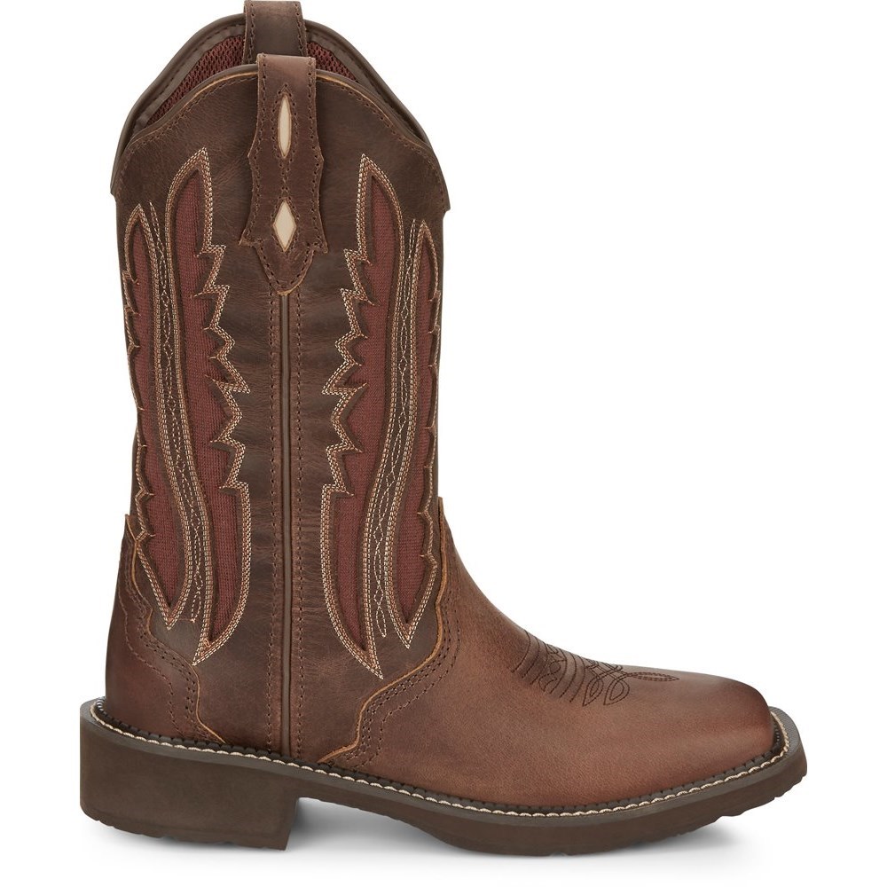 Justin Paisley Women's Cowboy Boots Brown | FYDBAX-180