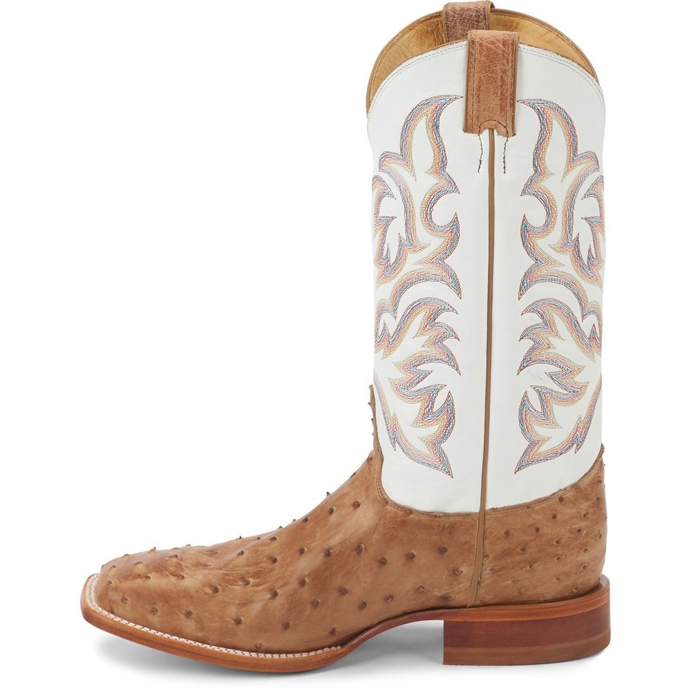 Justin Pascoe Full Quill Men's Cowboy Boots Brown | KVWXON-691