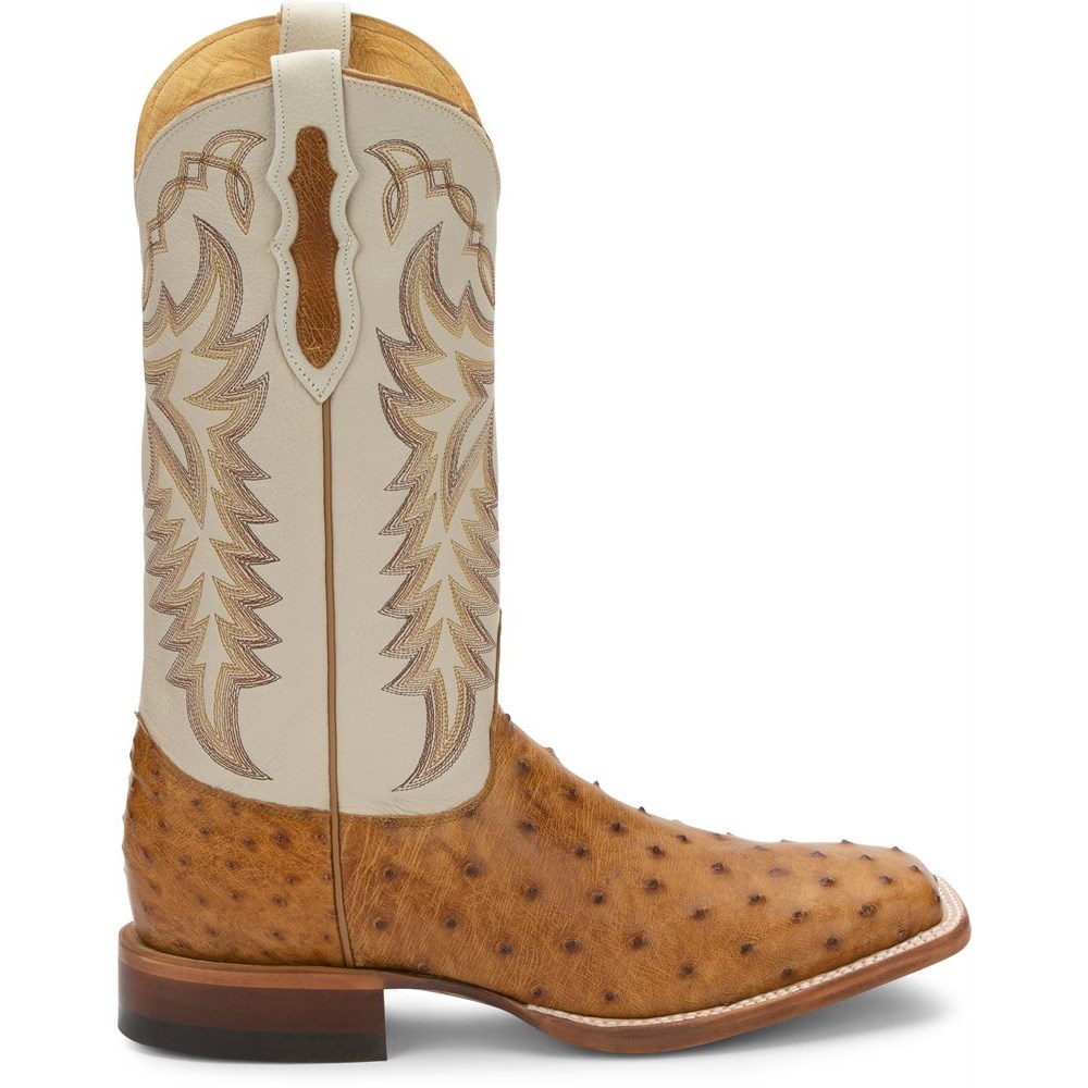 Justin Pascoe Full Quill Men's Cowboy Boots Brown | YAFIKV-178