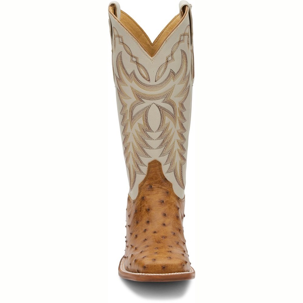 Justin Pascoe Full Quill Men's Cowboy Boots Brown | YAFIKV-178