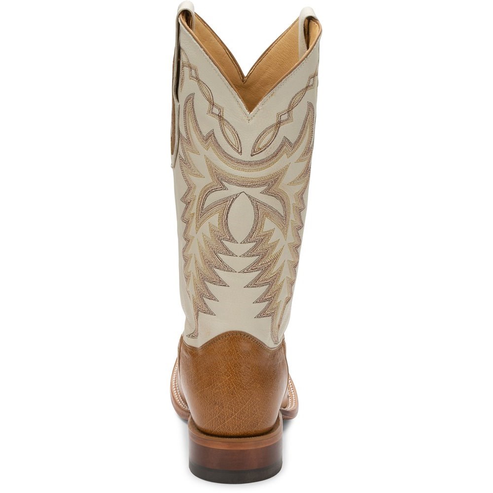 Justin Pascoe Smooth Ostrich Men's Cowboy Boots Brown | CZWSJX-379