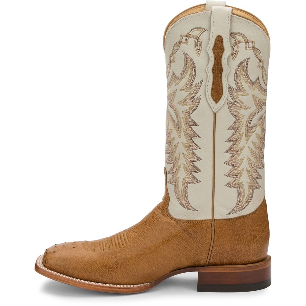 Justin Pascoe Smooth Ostrich Men's Cowboy Boots Brown | CZWSJX-379