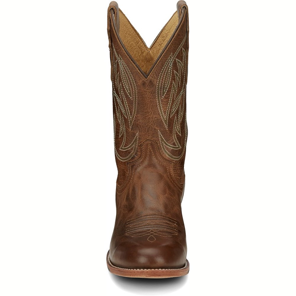 Justin Pearsall Men's Cowboy Boots Brown | WLUDCM-152