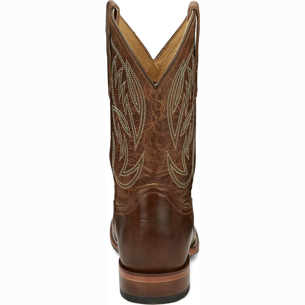 Justin Pearsall Men's Cowboy Boots Brown | WLUDCM-152