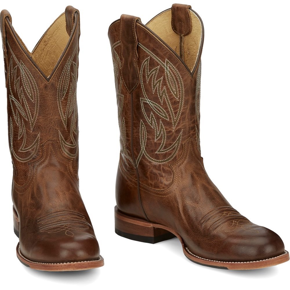 Justin Pearsall Men\'s Cowboy Boots Brown | WLUDCM-152