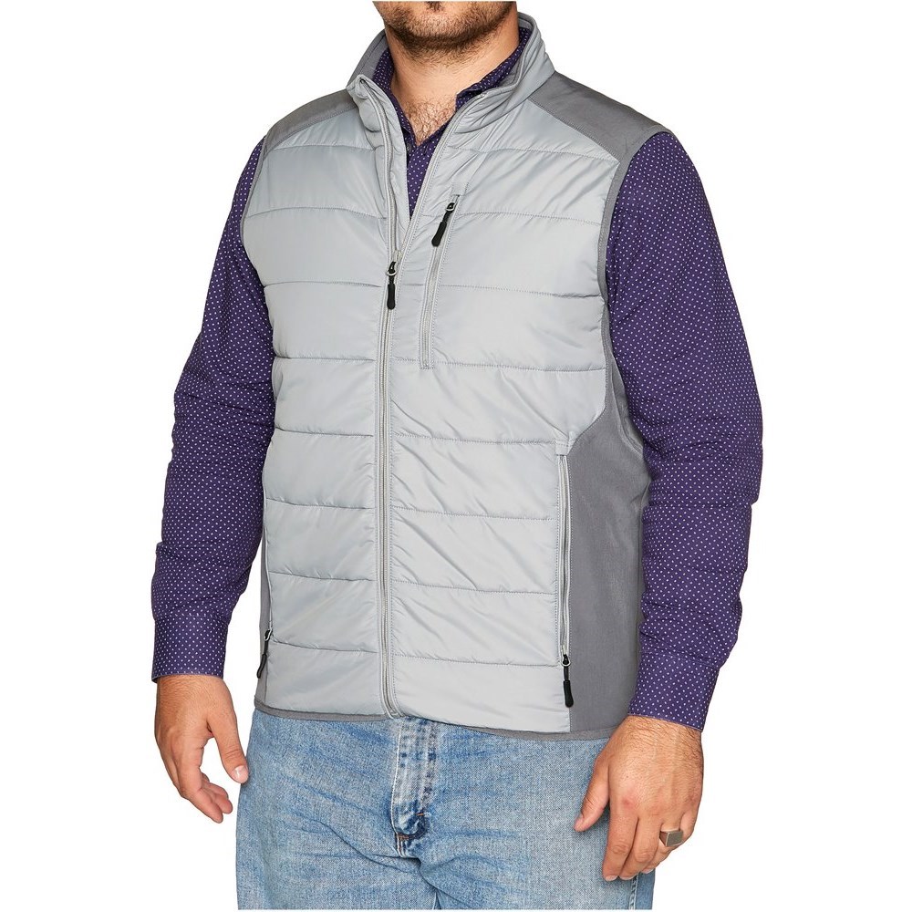 Justin Puffer Vest Men\'s Vest Grey | YBTWEA-083