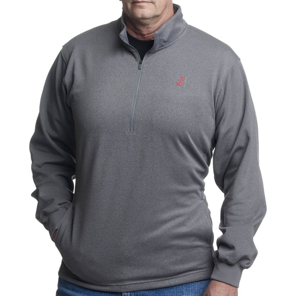 Justin Quarter Zip Fleece Pullover Men's Sweatshirts Grey | URHXCT-136