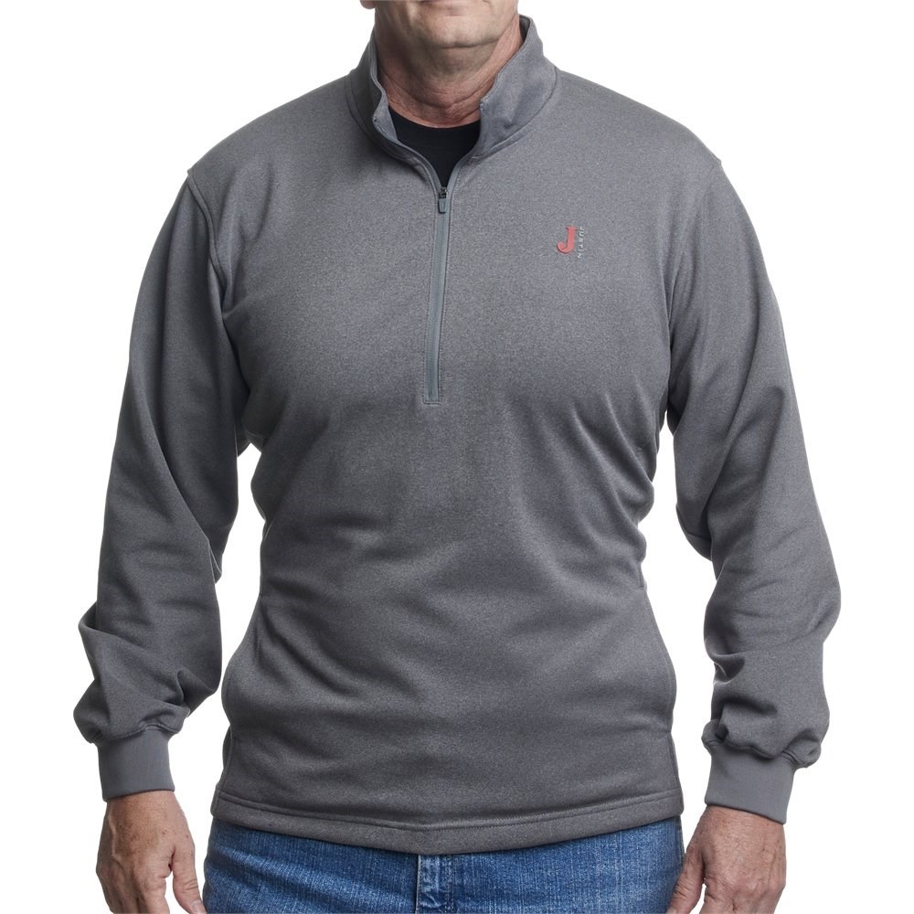 Justin Quarter Zip Fleece Pullover Men\'s Sweatshirts Grey | URHXCT-136