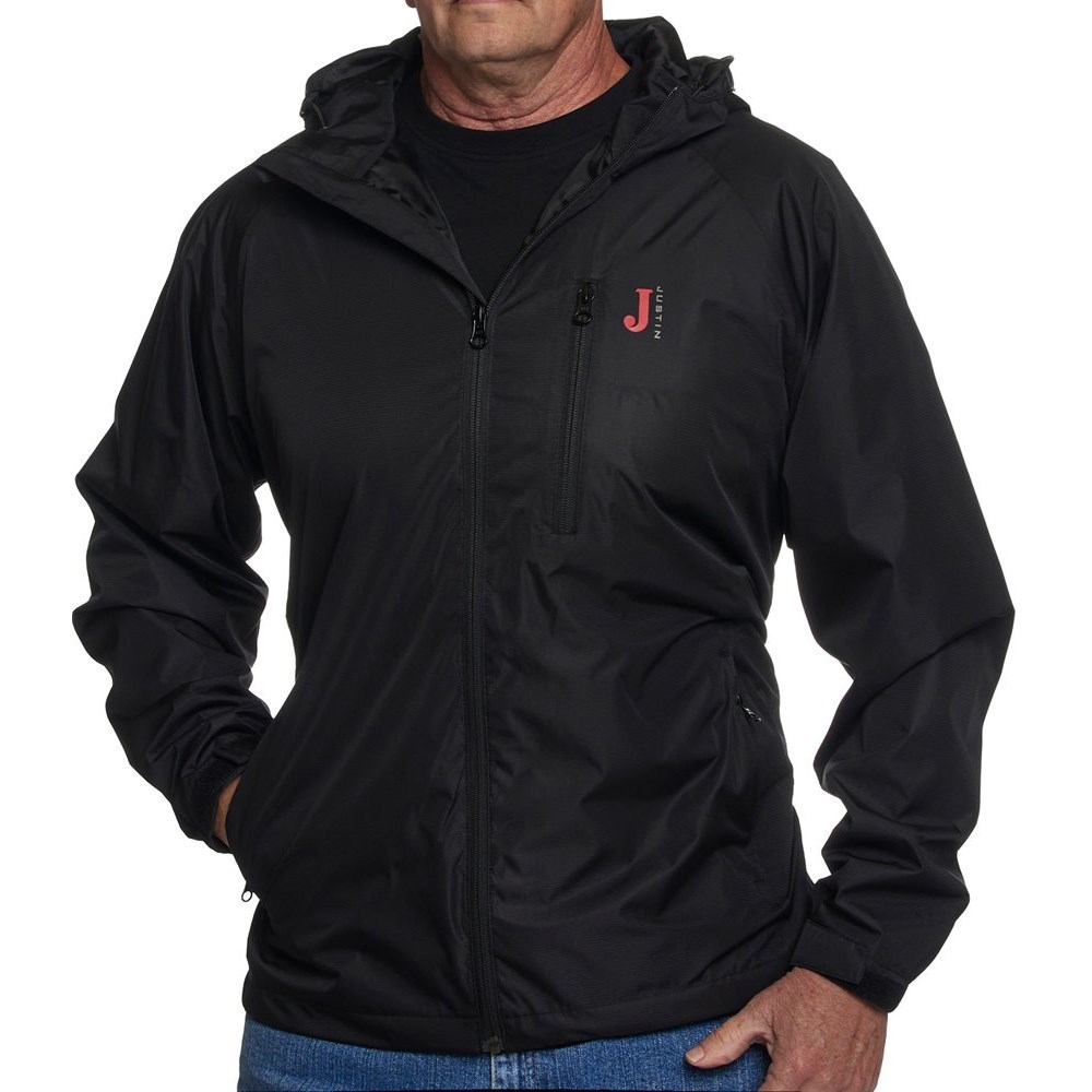 Justin Rain Men's Jackets Black | MPOXCA-428