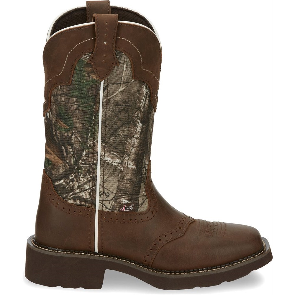 Justin Raya Women's Cowboy Boots Brown | VJOUIE-157