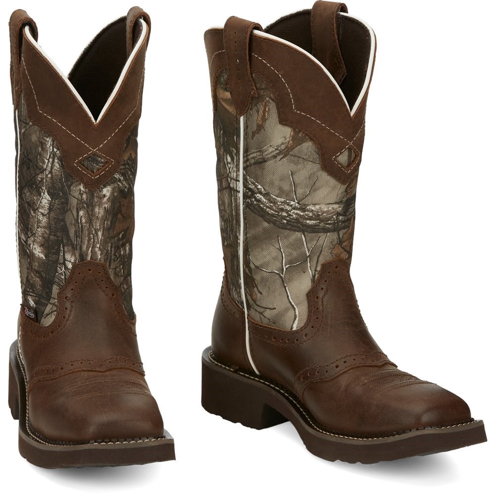 Justin Raya Women\'s Cowboy Boots Brown | VJOUIE-157