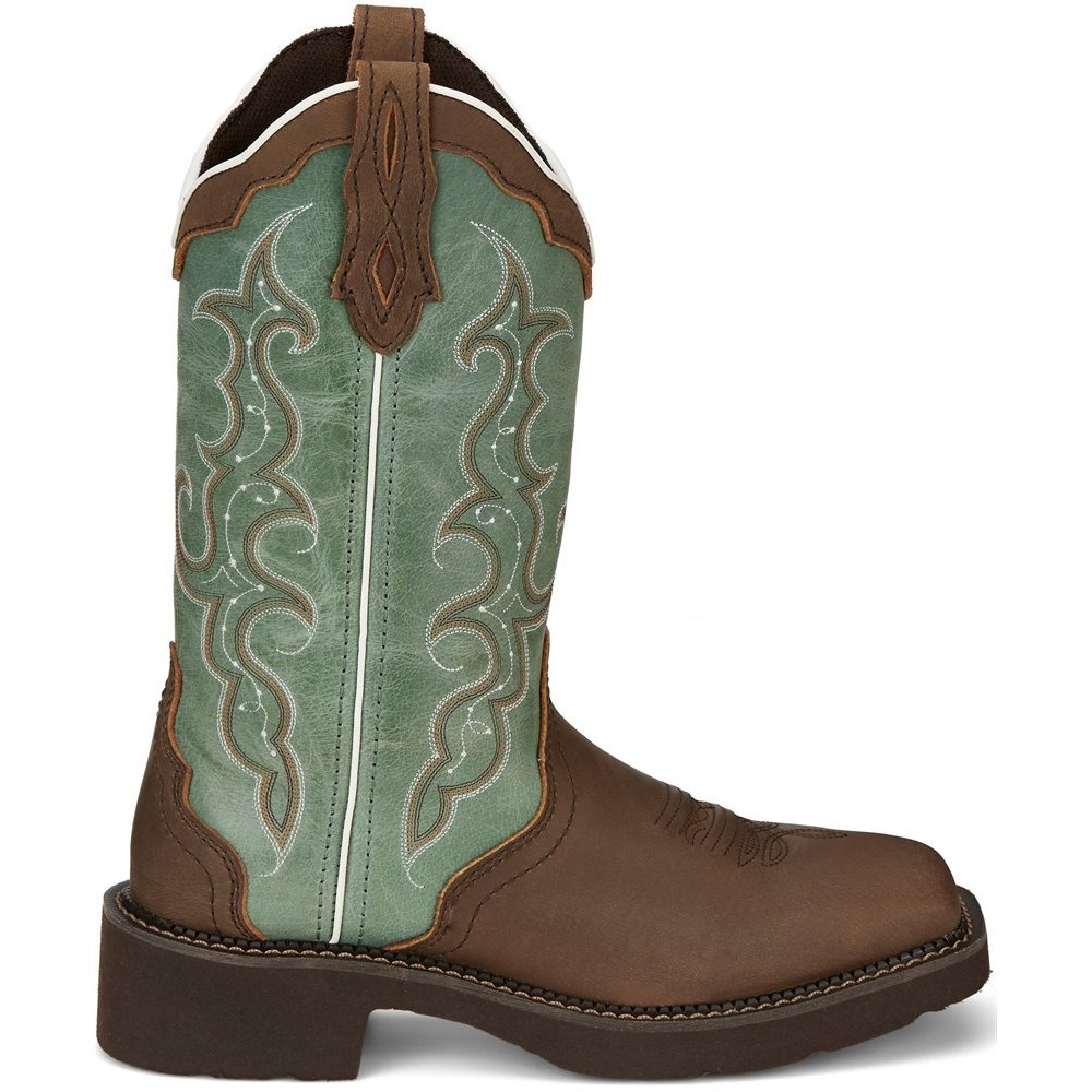 Justin Raya Women's Cowboy Boots Brown | WVCEPN-568