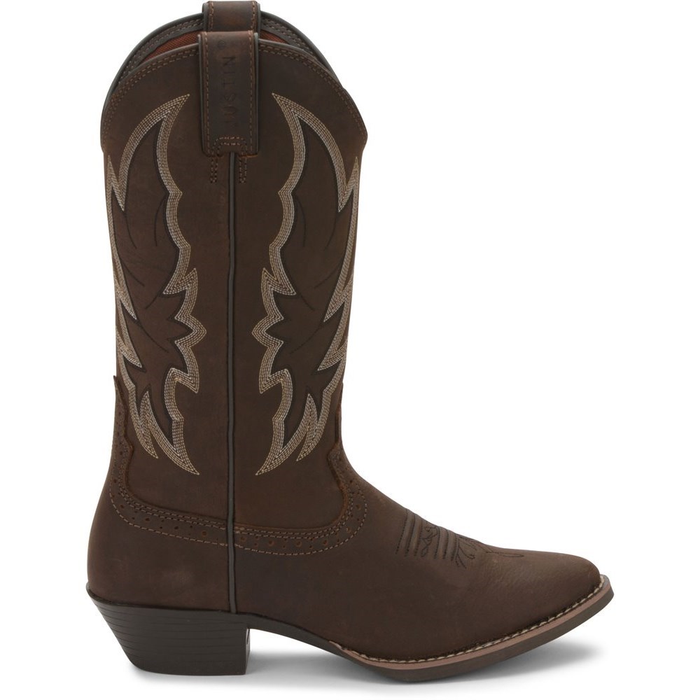 Justin Rosella Women's Cowboy Boots Chocolate | AVEGZL-849