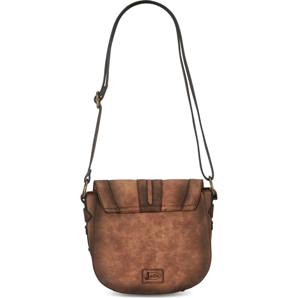 Justin Saddle Women's Handbags Brown | TWVRXF-739