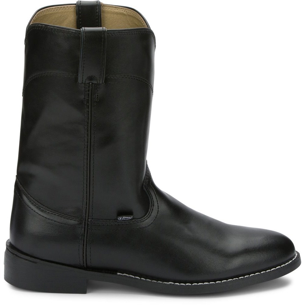 Justin Temple Men's Cowboy Boots Black | EUKVJQ-701