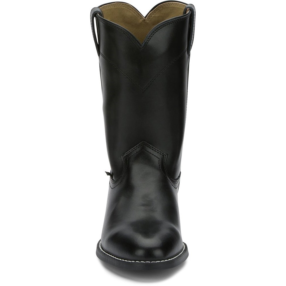 Justin Temple Men's Cowboy Boots Black | EUKVJQ-701