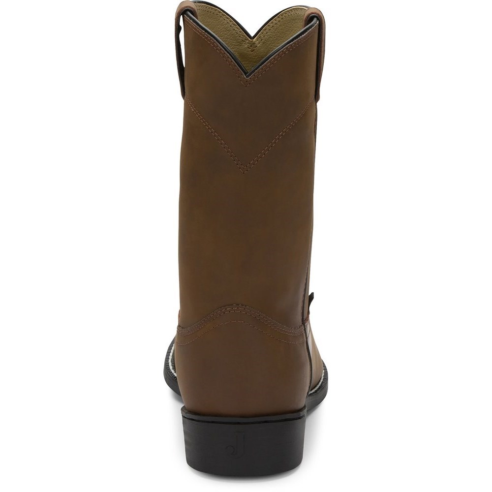 Justin Temple Men's Cowboy Boots Brown | IDZTVK-415