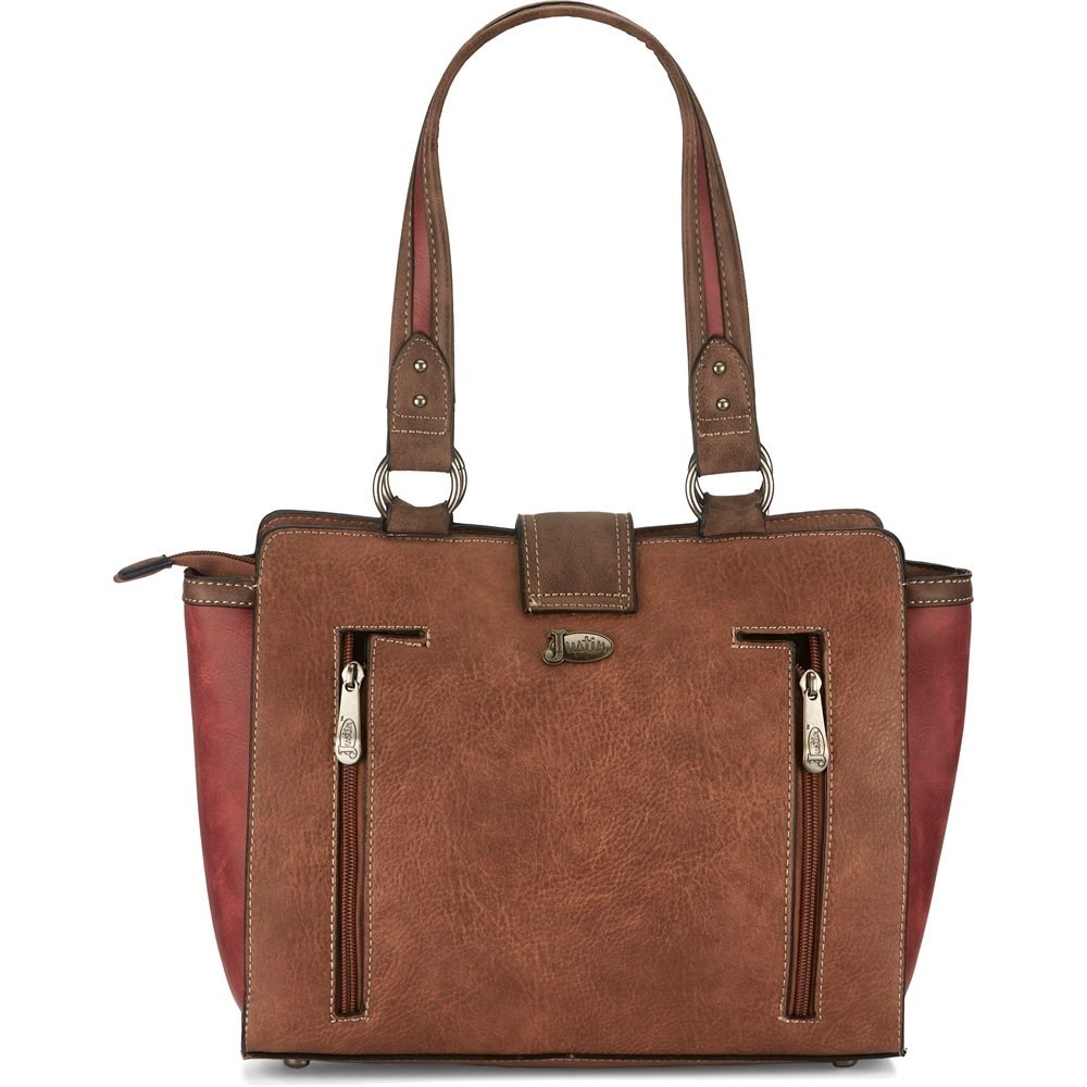 Justin Tote Women's Handbags Brown | WMCEKF-254