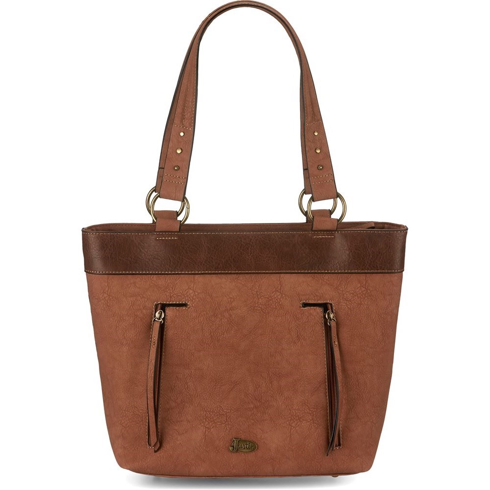 Justin Tote Women's Handbags Brown | ZTSALU-863