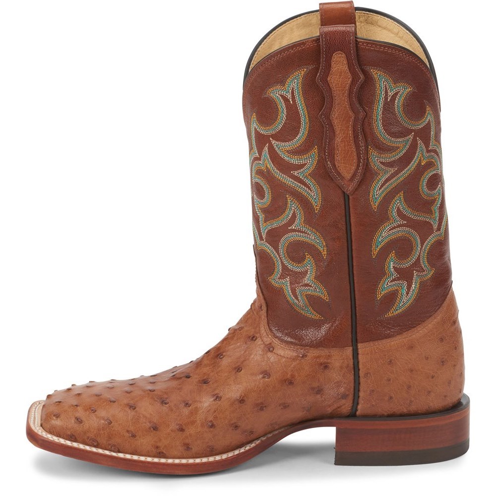 Justin Truman Full Quill Men's Cowboy Boots Brown | GMODPF-423