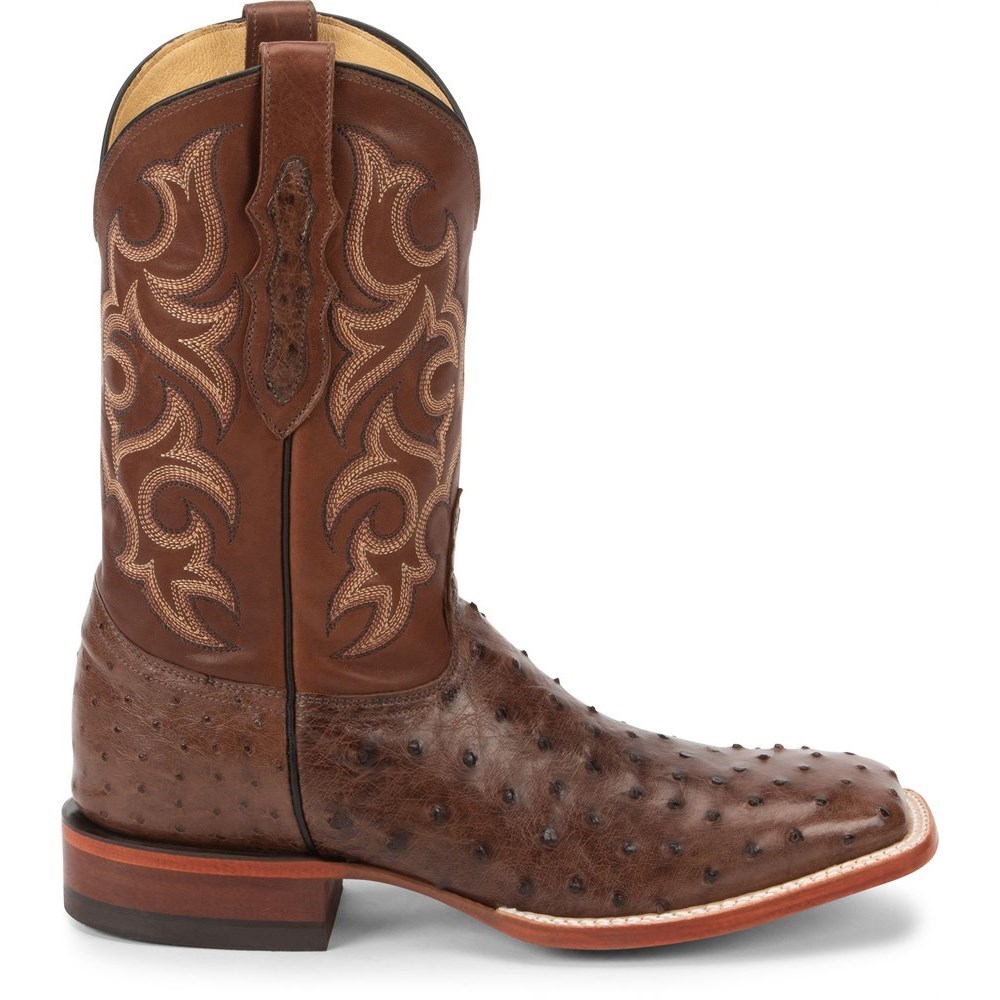 Justin Truman Full Quill Men's Cowboy Boots Brown | ZOJCVD-781