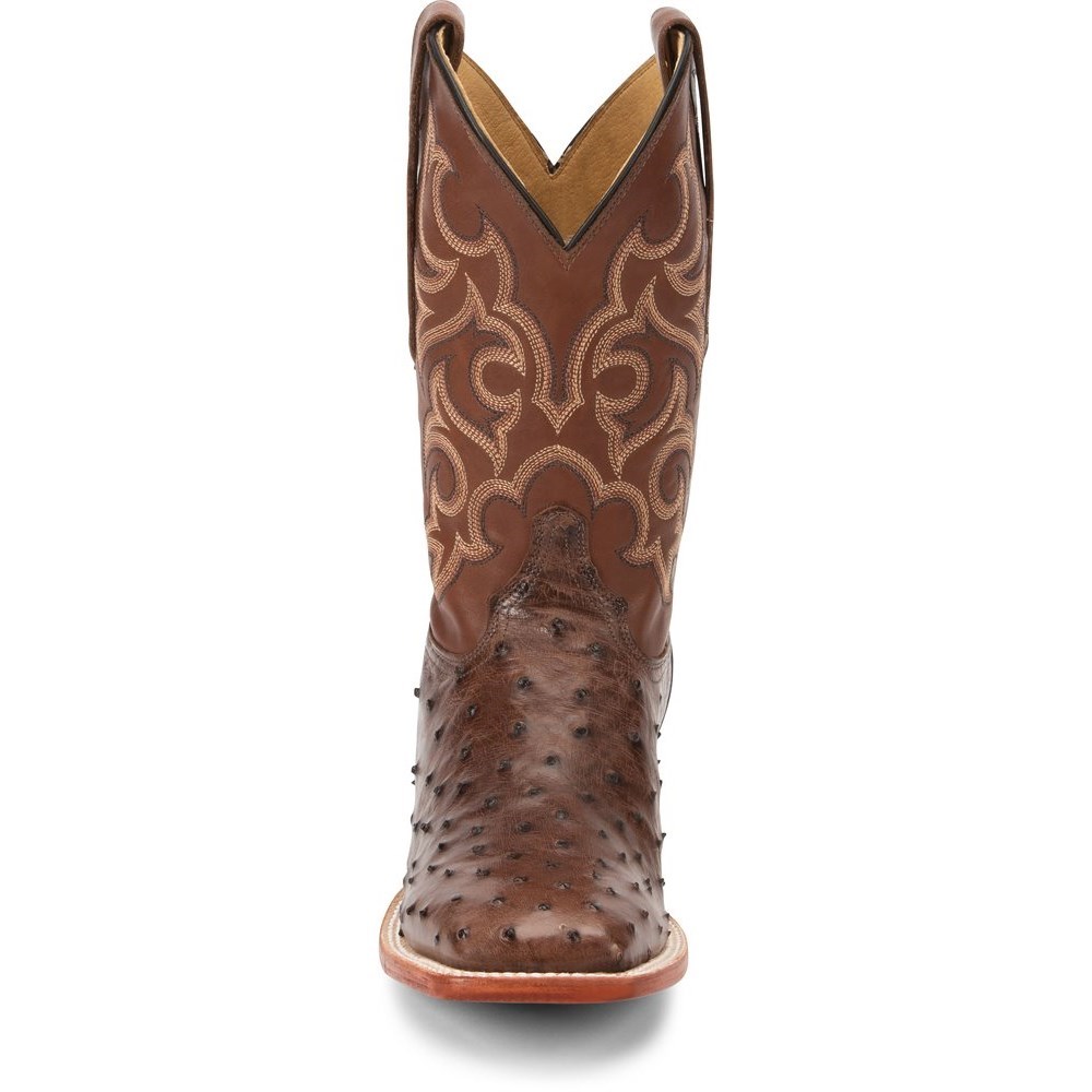 Justin Truman Full Quill Men's Cowboy Boots Brown | ZOJCVD-781