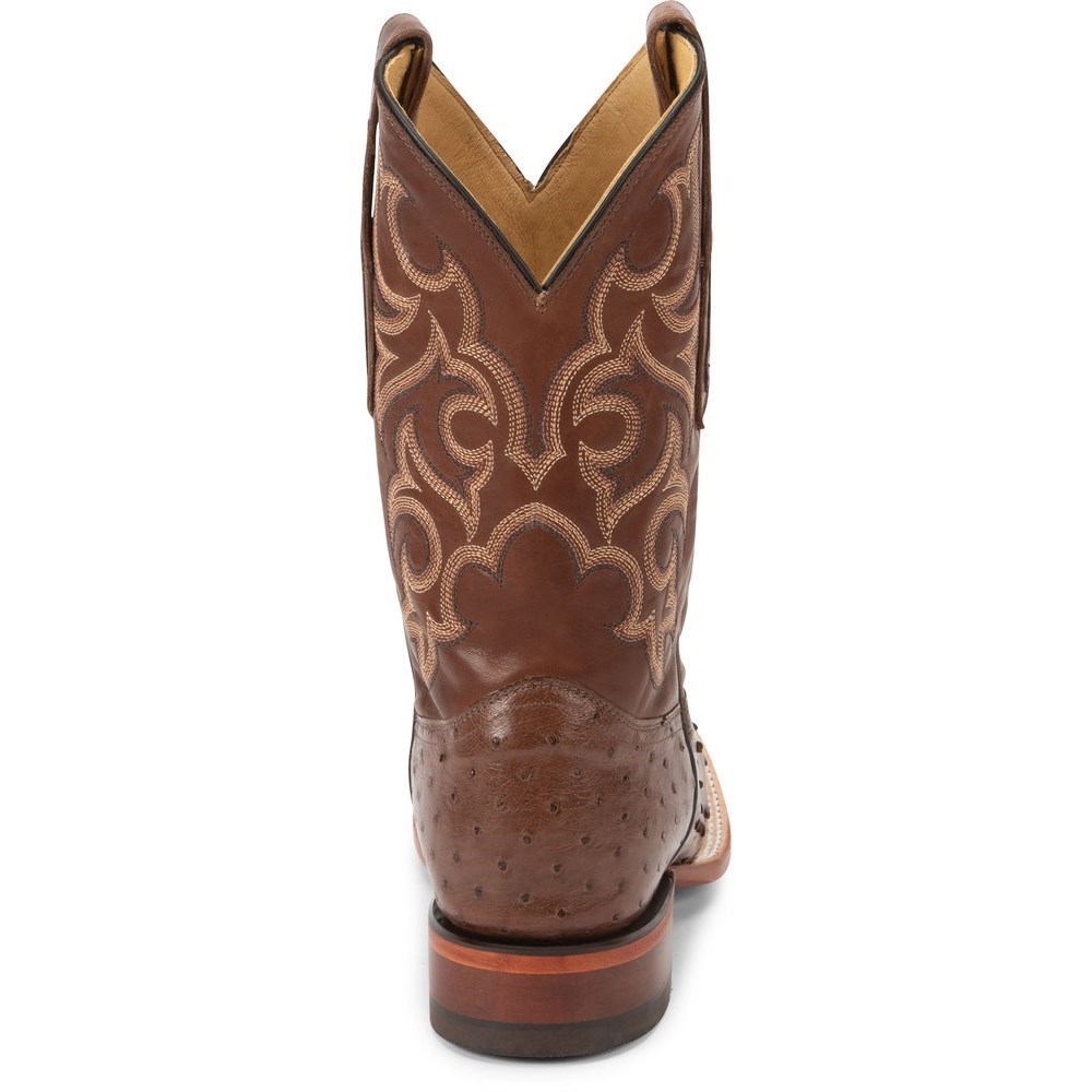 Justin Truman Full Quill Men's Cowboy Boots Brown | ZOJCVD-781