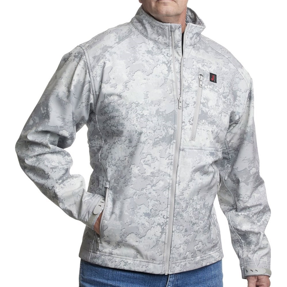 Justin Wind/Water Resisting Men's Jackets White Camo | HZEAKG-356