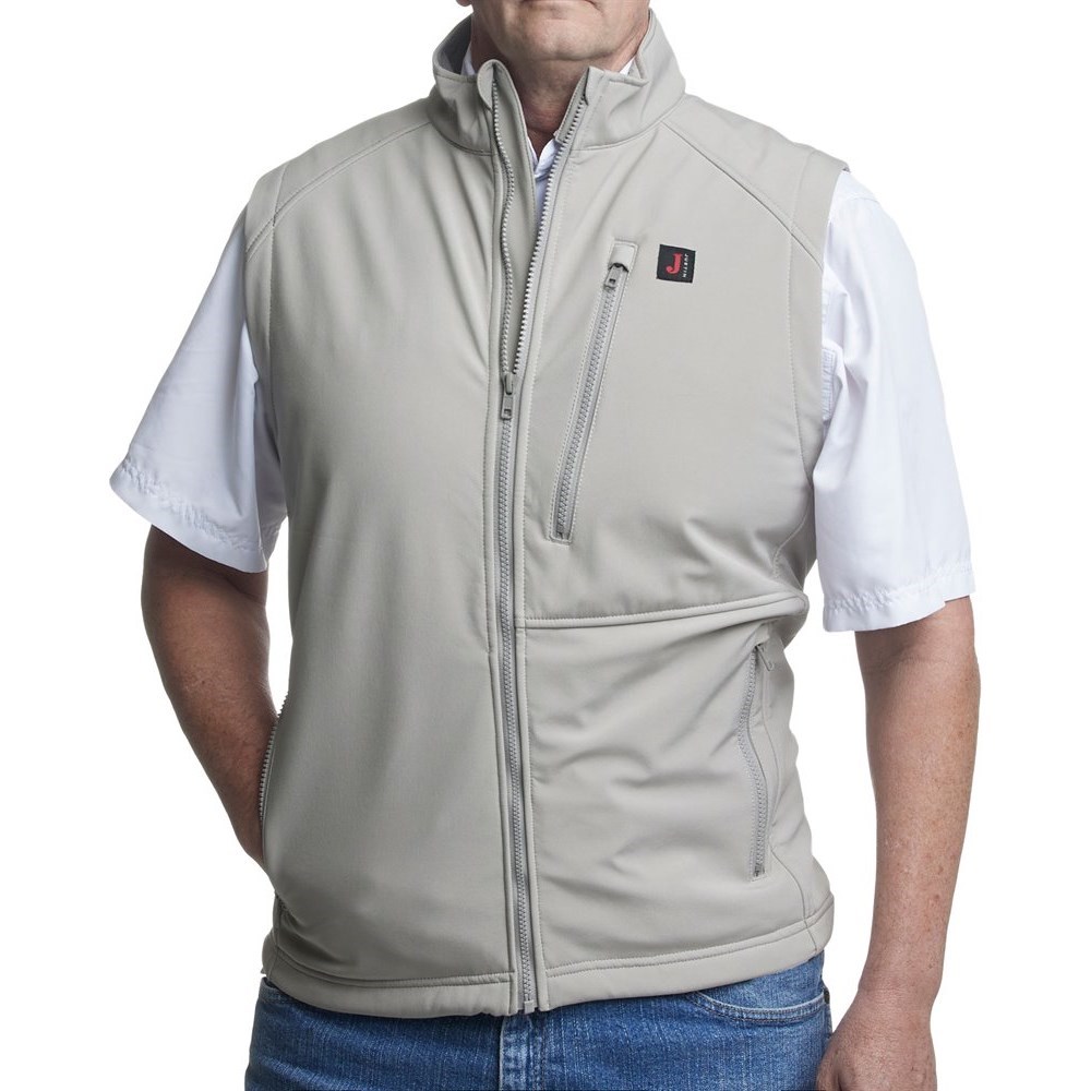 Justin Wind/Water Resisting Men's Vest Grey | LHNEIQ-183